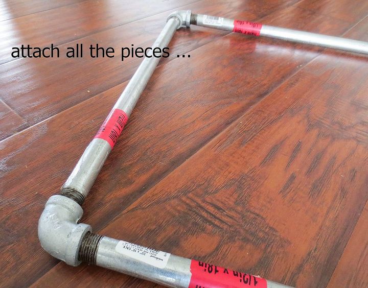 make a pedestal sink skirt rod, bathroom ideas, diy, home decor, how to, Screw it all together you ll need some muscle and a wrench To test how straight you have it put it on the floor and make sure all corners touch the floor without rocking