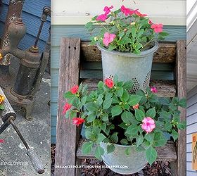 my top five cottage junk garden containers, container gardening, flowers, gardening, Pails and buckets Mop buckets minnow pails and inserts hanging pails for trailing plants