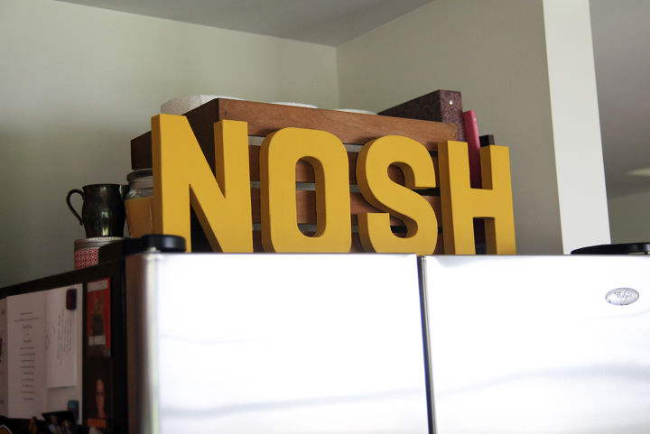 nosh sign diy, crafts, Completed NOSH sign DIY