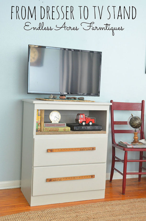 from dresser to tv stand before after, home decor, painted furniture, repurposing upcycling, After