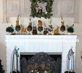 decorating the fireplace hearth and mantle for easter, fireplaces mantels, home decor, living room ideas, Easter Decorations for Mantle and Hearth