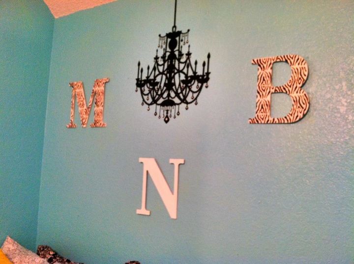 teen space glitz and glam, bedroom ideas, home decor, These were plain wooden letters purchased from Hobby Lobby that my assistant stenciled and painted