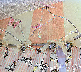 diy tree branch curtain rod, home decor, Love the fun shadows that the branch casts in the room