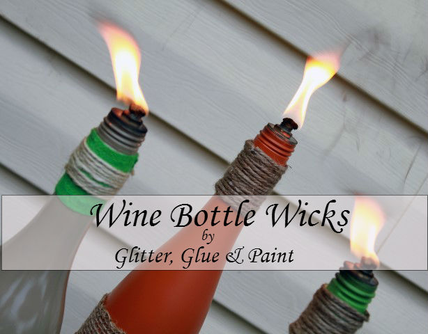wine bottle wicks, crafts, repurposing upcycling, A few items and you have wicks for you tiki wine bottles