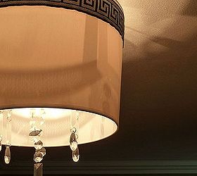 diy chandelier with shade for under 20, diy, home decor, lighting, At night