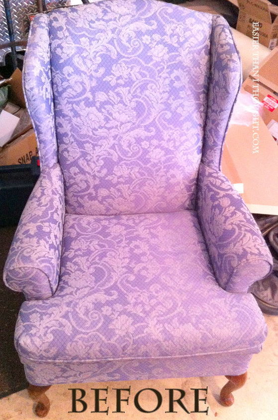 painting an upholstered chair, painted furniture, Before