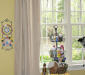 no sew drop cloth curtains with toile topper, crafts, reupholster, window treatments