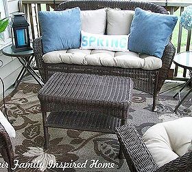 decorating with blue front porch, home decor, outdoor living, porches