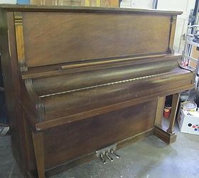 repurposed piano with many options for functionality, The before shot Sure it looks good but no no it sure wasn t in any state to restore Visit us at for more repurposing fun