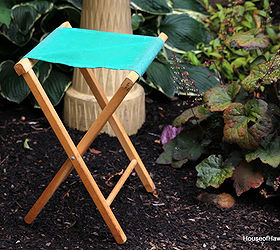 camp stools aren t just for camping anymore, outdoor furniture, outdoor living, painted furniture, repurposing upcycling, Took a basic camp stool from this