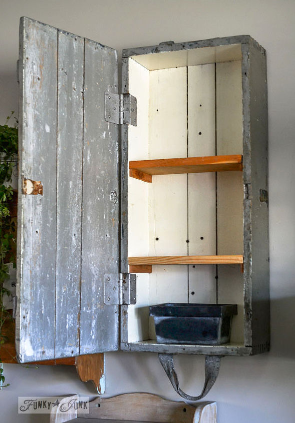when 3 storage cabinets are better than 1, cleaning tips, kitchen cabinets, repurposing upcycling, shelving ideas, storage ideas, This cabinet was actually just a crate with shelves installed How easy is that