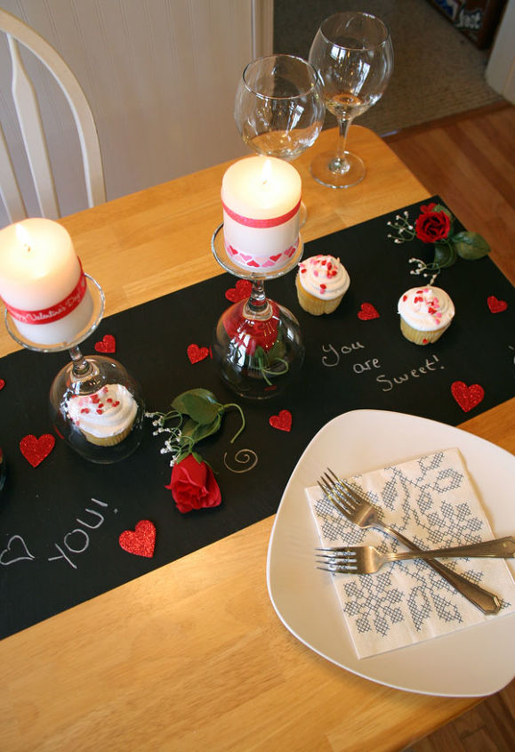 diy valentine s day table, painted furniture, seasonal holiday decor, valentines day ideas