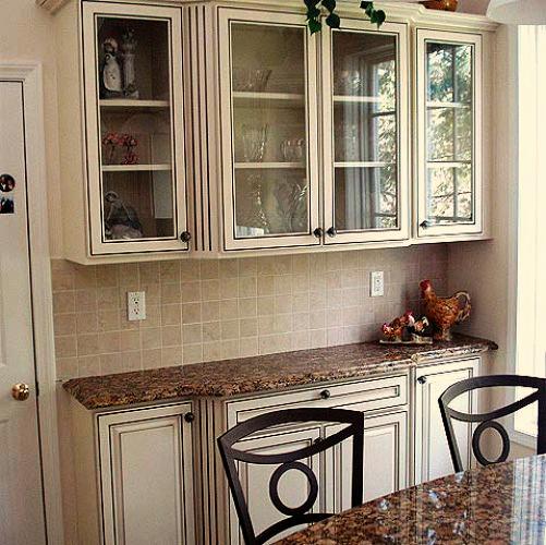 traditional kitchen decor, countertops, flooring, kitchen backsplash, kitchen cabinets, kitchen design, Additional storage added with a semi custom hutch