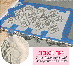 create beautiful stenciled scarves for gifts or for yourself, crafts, painting, Stenciled fabric is unique and adds personality