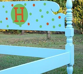 polka dot bed, painted furniture