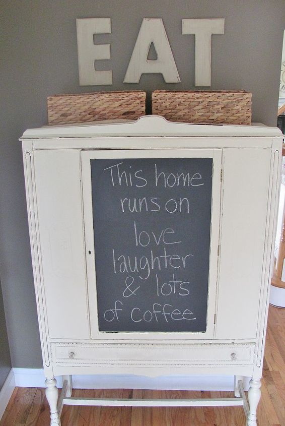contact paper chalkboard hutch, chalk paint, chalkboard paint, painted furniture, The After
