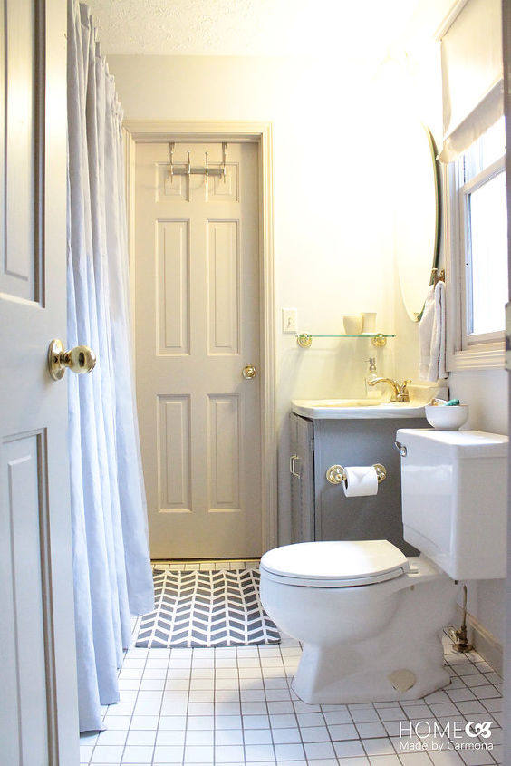 83 bathroom makeover, bathroom ideas, home decor, A little paint and a few DIY projects can go a long way Details of how to do each project found on the blog