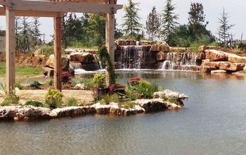 Large Waterfall Built in an Existing Concrete Pond.
