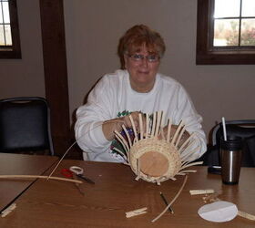 basket weaving class i took and basket i made 11 3 12, crafts, Hi all this is me working hard