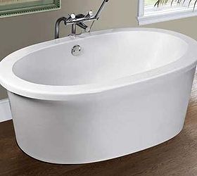 cozy amp warm tub trends, bathroom ideas, home decor, MTI brings music to bathers ears with its Stereo H2O a built in stereo system the sound is broadcast through the tub walls with no visual speakers Radiant heating pads also available