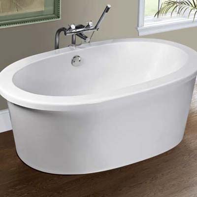 cozy amp warm tub trends, bathroom ideas, home decor, MTI brings music to bathers ears with its Stereo H2O a built in stereo system the sound is broadcast through the tub walls with no visual speakers Radiant heating pads also available