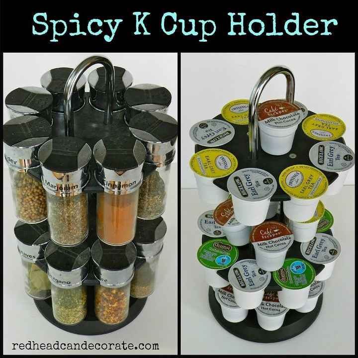 1992 spice rack turned k cup holder, cleaning tips, storage ideas, I don t use all of those spices so time for an update