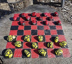 anyone for a game of checkers, outdoor living, Now the board is all set for a summer game of checkers