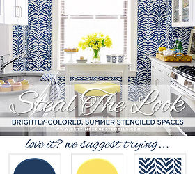 steal the look brightly colored summer stenciled spaces, painting