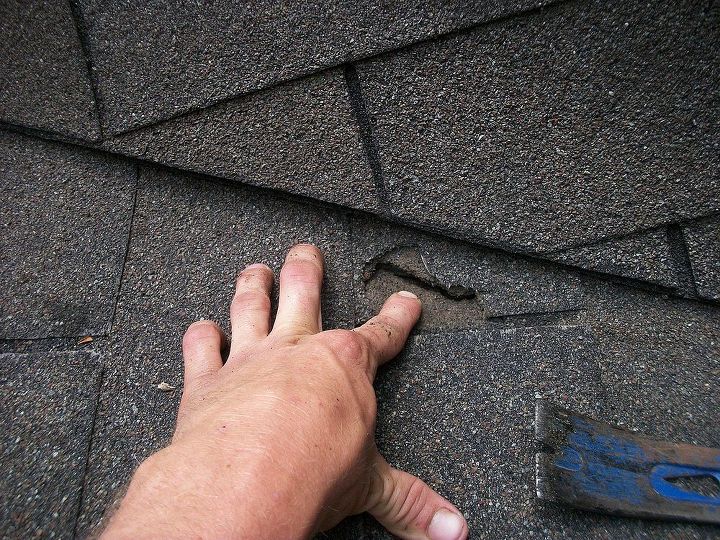 guarding against winter, home maintenance repairs, Fixing a shingle