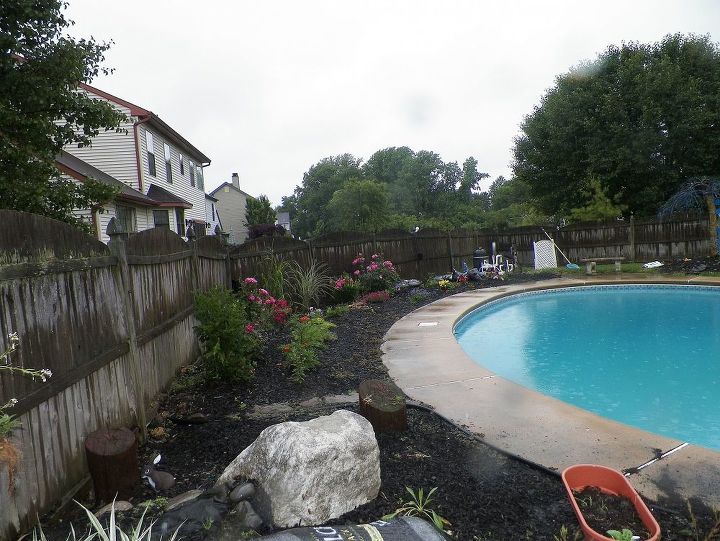 mulch in pool help, gardening, landscape, pool designs
