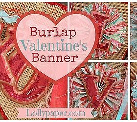 burlap valentine s day banner, crafts, seasonal holiday decor, valentines day ideas, Valentine s Day Banner Burlap Silhouette Cameo