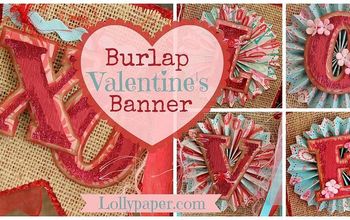 Burlap Valentine's Day Banner