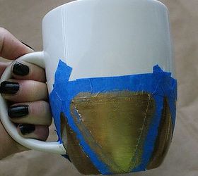 diy mug art, crafts, painting, I loved the finish of this ceramic paint pen Ceramic paint or sharpies work as well Using painter s tape helped me achieve the geometric look with crisp straight lines I m also not skilled at dr