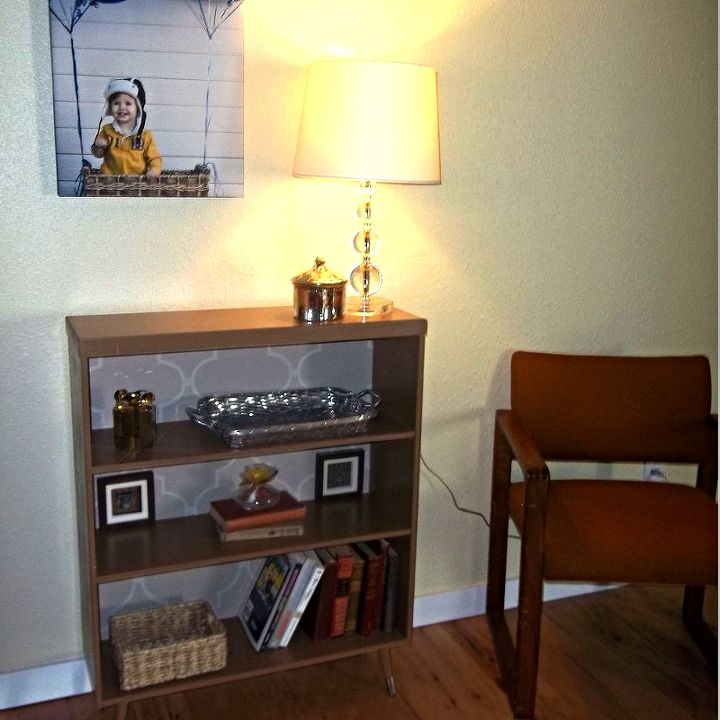 midcentury bookcase gets a makeover, home decor, painted furniture, shelving ideas