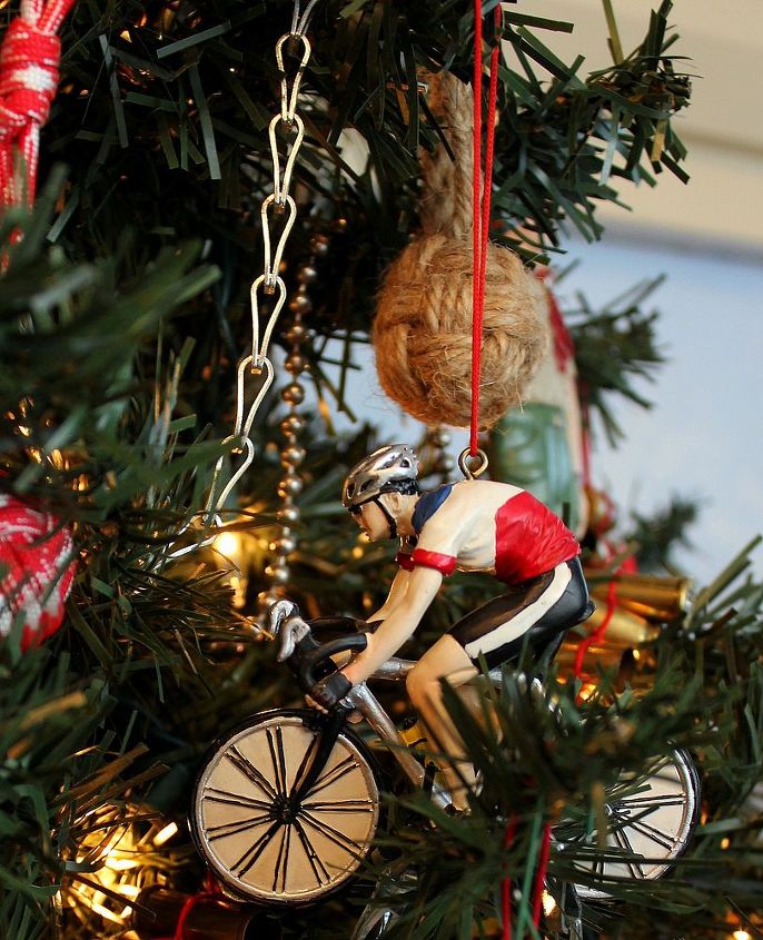 the man tree, christmas decorations, seasonal holiday decor, Bicycle ornament for the year Hubs won a bike race