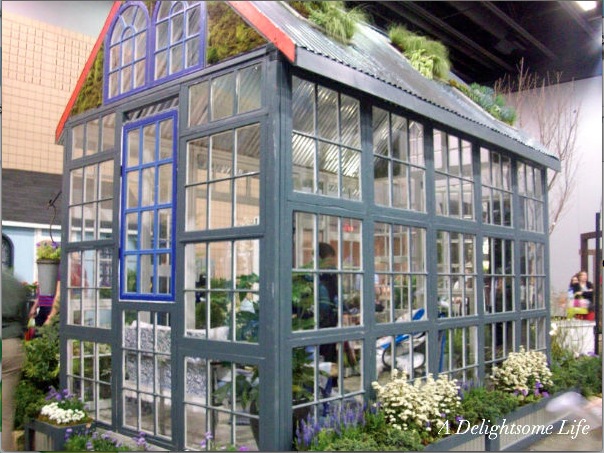 southeastern flower show, flowers, gardening, This greenhouse made of old windows really piqued our interest