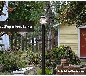 installing a post lamp, landscape, lighting, Today I m sharing how I installed a lamp post for my patio