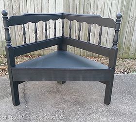 diy headboard into corner bench, painted furniture, repurposing upcycling