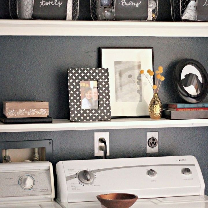 laundry room makeover, home decor, laundry rooms, Cobalt blue laundry room makeover