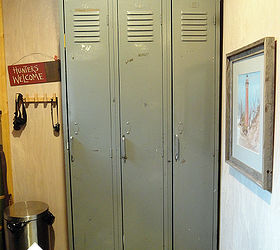 galvanized lockers, painted furniture, rustic furniture, before picture