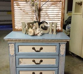 old night stand of my parents transformed into a chippy lil delight, painted furniture