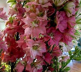 diy april showers gathering vase bouquet, flowers, gardening, home decor, Larkspur