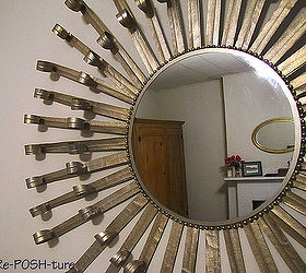 make a sunburst mirror out of masking tape, home decor, repurposing upcycling