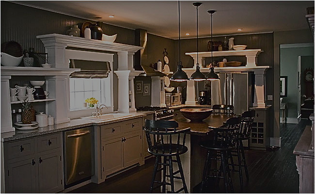 lightened and brightened kitchen, home decor, kitchen design, kitchen island, shelving ideas, The lower cabinets were painted out the same as the beadboard I liked them but again they were heavy and moody