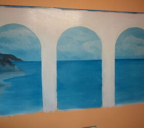 kitchen mural, There are dimensions details to be added to the columns beach island Will update as I make progress