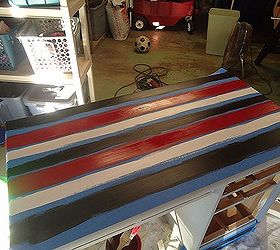 boys striped desk tutorial, bedroom ideas, painted furniture