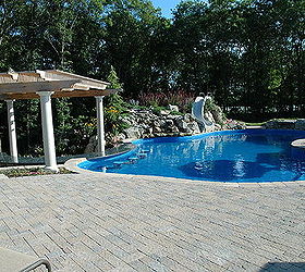 enjoying a tropical holiday every day, decks, outdoor living, patio, pool designs, Techo Bloc s Elena in Sandlewood Techo Bloc s Elena Sandlewood with its warm gray and tan earth tones in random sizes creates welcoming spacious patios