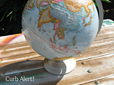 chalkboard globe updated classy global decor, chalkboard paint, crafts, repurposing upcycling, Thrifted Globe ready for some creativity