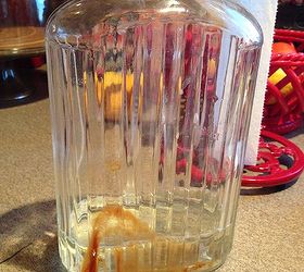 getting stain out of an old bottle, cleaning tips, repurposing upcycling