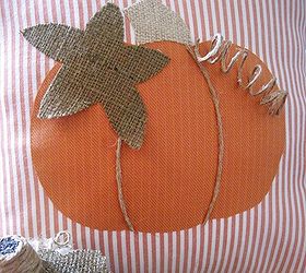 pumpkin pillow for fall from old shirts, crafts, repurposing upcycling, seasonal holiday decor, Add some pumpkin y extras and you have a pumpkin pillow